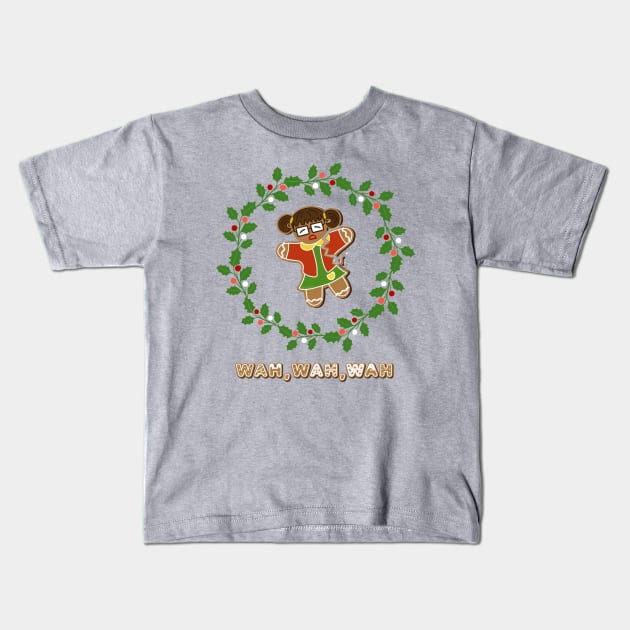 Funny Latinx Ugly Christmas Gingerbread Chillona Pan Dulce Kids T-Shirt by Francielandia